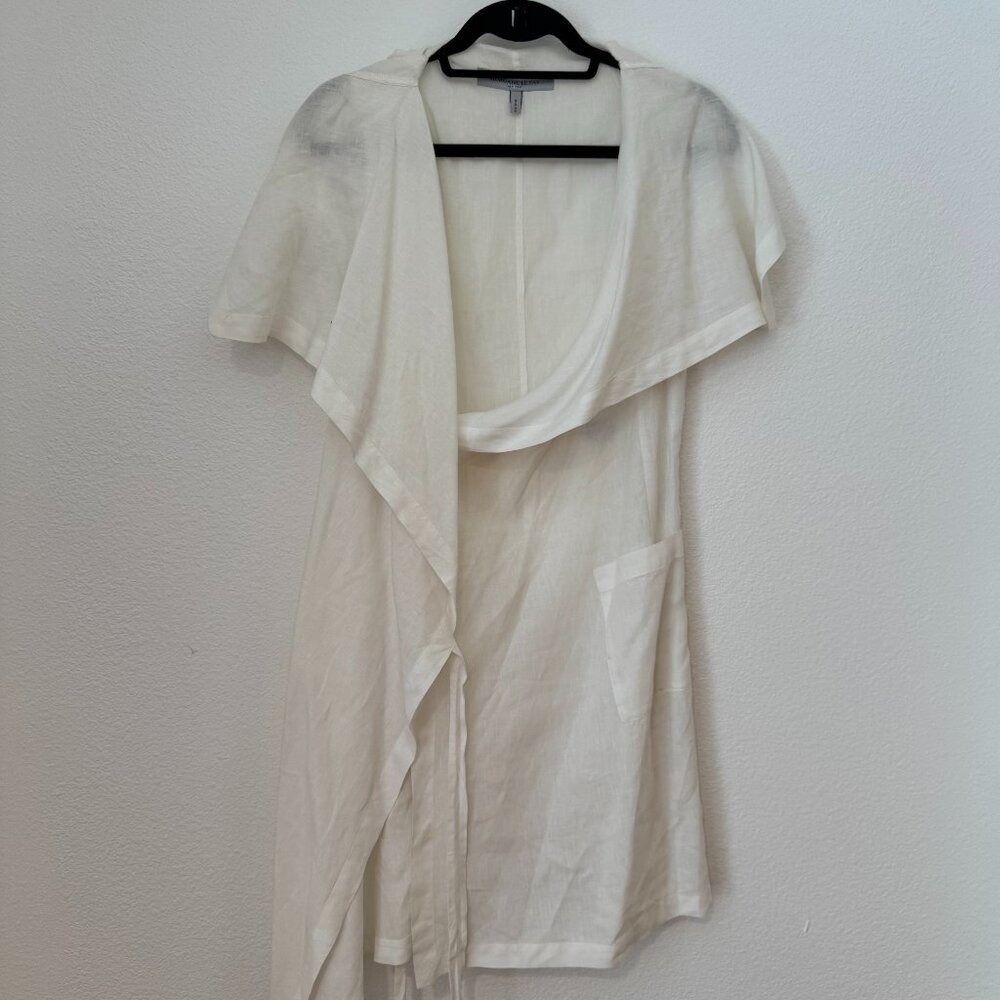 Morgane Le Fay Linen Wrap Dress | Size S